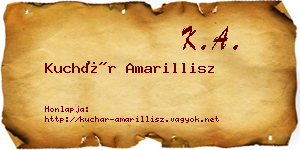 Kuchár Amarillisz névjegykártya
